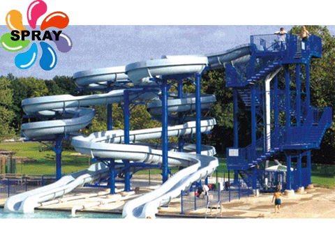 Water Rides » SP1001-Open spiral slide